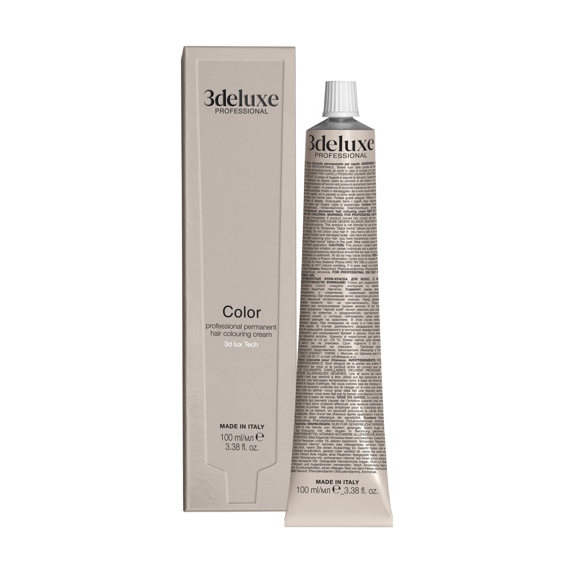 Перманентна крем-фарба для волосся 3DeLuXe Tech Hair Colouring Cream 8.3 Light Golden Blonde, 100 мл