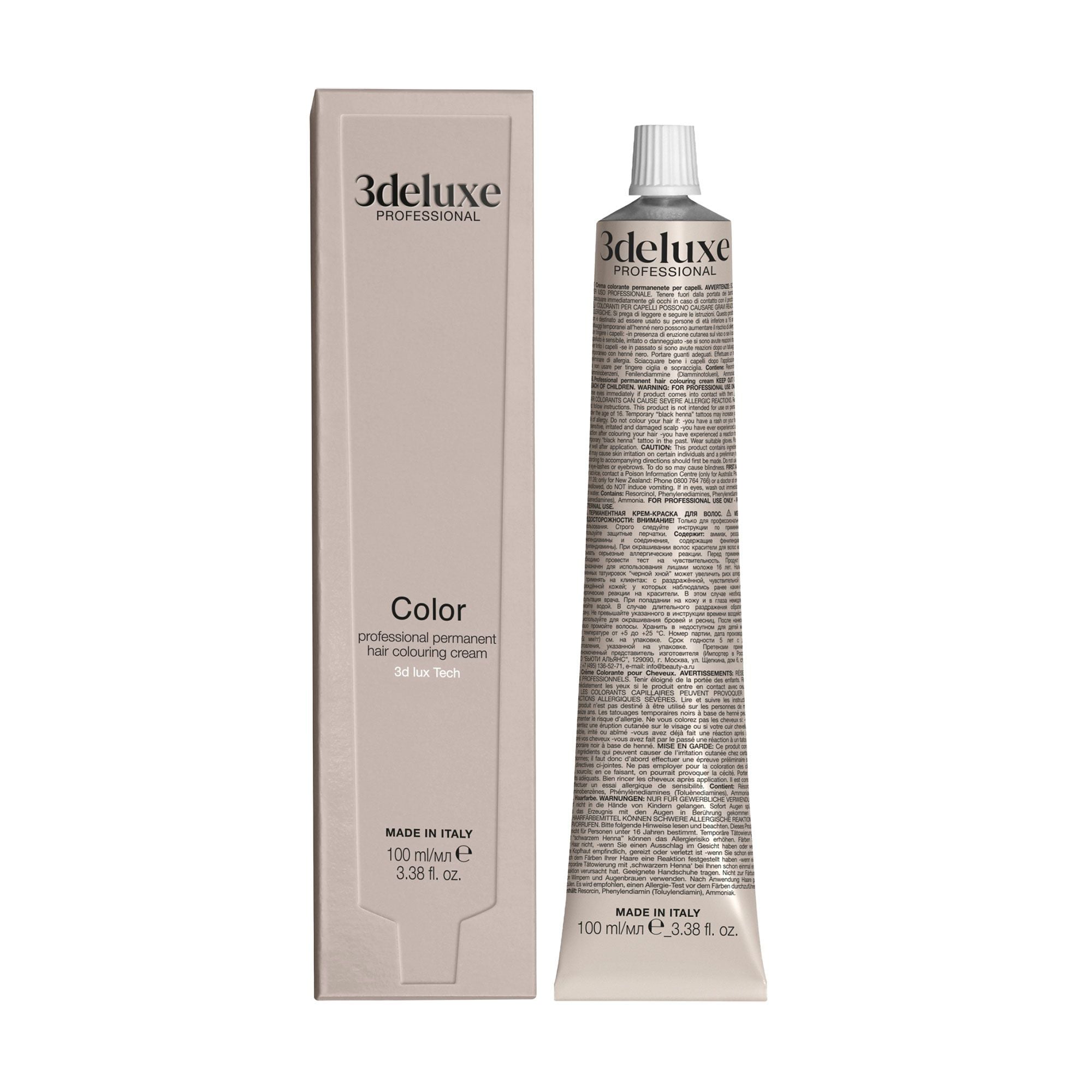 Перманентна крем-фарба для волосся 3DeLuXe Tech Hair Colouring Cream 10.00 Neutro, 100 мл